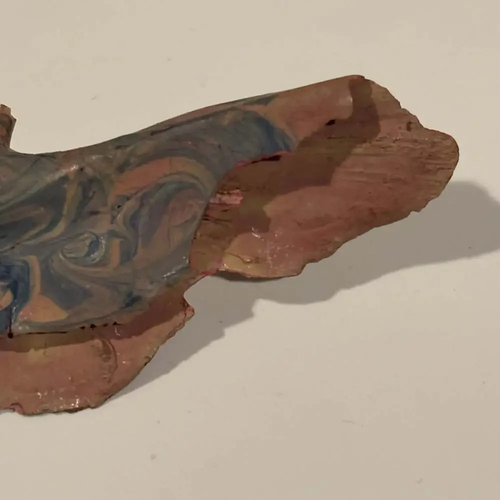 Handmade Polymer Clay Abstract Swirled Sculpture Fragment
